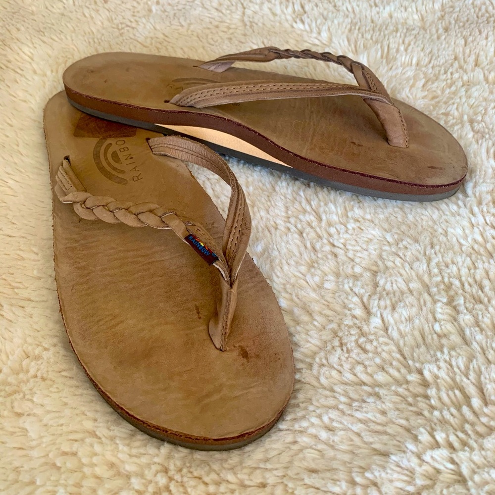 Women’s braided strap Rainbow Sandals/Flip Flops